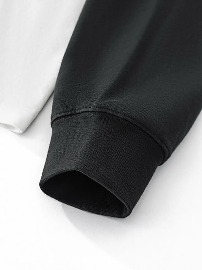 RWA Layered Contrast Sleeve Cotton T-Shirt