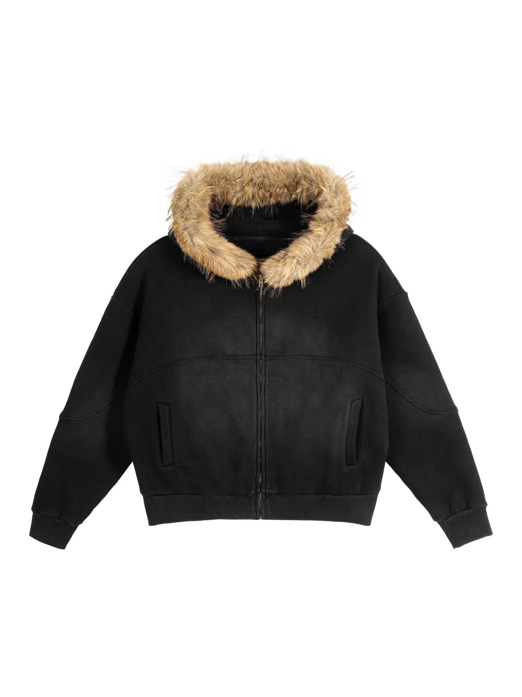 RWA Boxy Detachable Fur Hoodie