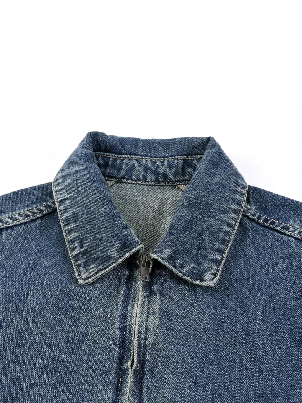 CR38 Vintage Wash Zip Up Denim Jacket