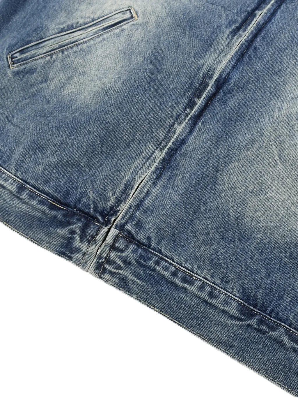 CR38 Vintage Wash Zip Up Denim Jacket