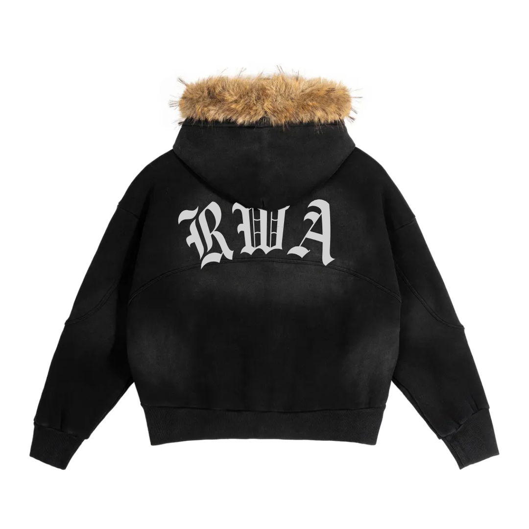 RWA Boxy Detachable Fur Hoodie